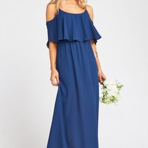 NWT Show me your Mumu Navy Blue Caitlin Maxi dress